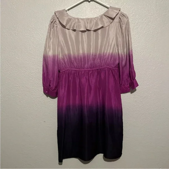 LIPSY Ombre 100% Silk Satin Baby Doll Mini Dress Rare Party Casual - Picture 9 of 9